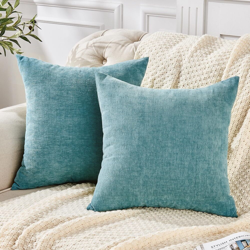6310 Decorative Square Throw Pillow Covers 22"x22" Inch Set of 2, Super